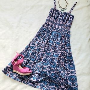 Taylor dresses midi pink blue sun dress 4